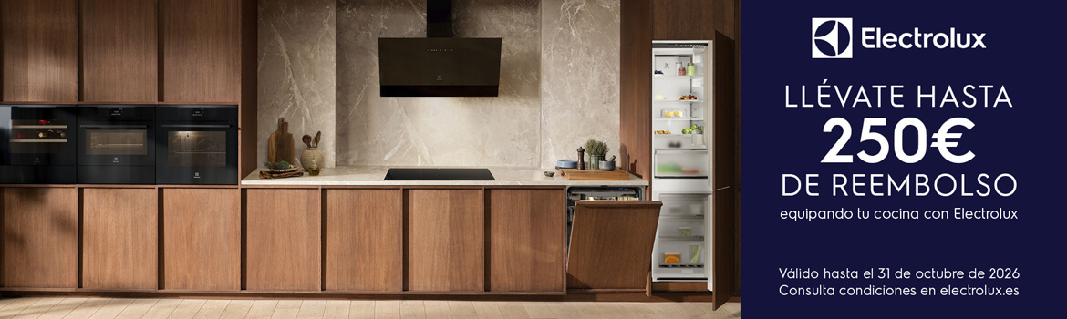 Hasta 250 € de reembolso en toda la gama de electrodomésticos Electrolux